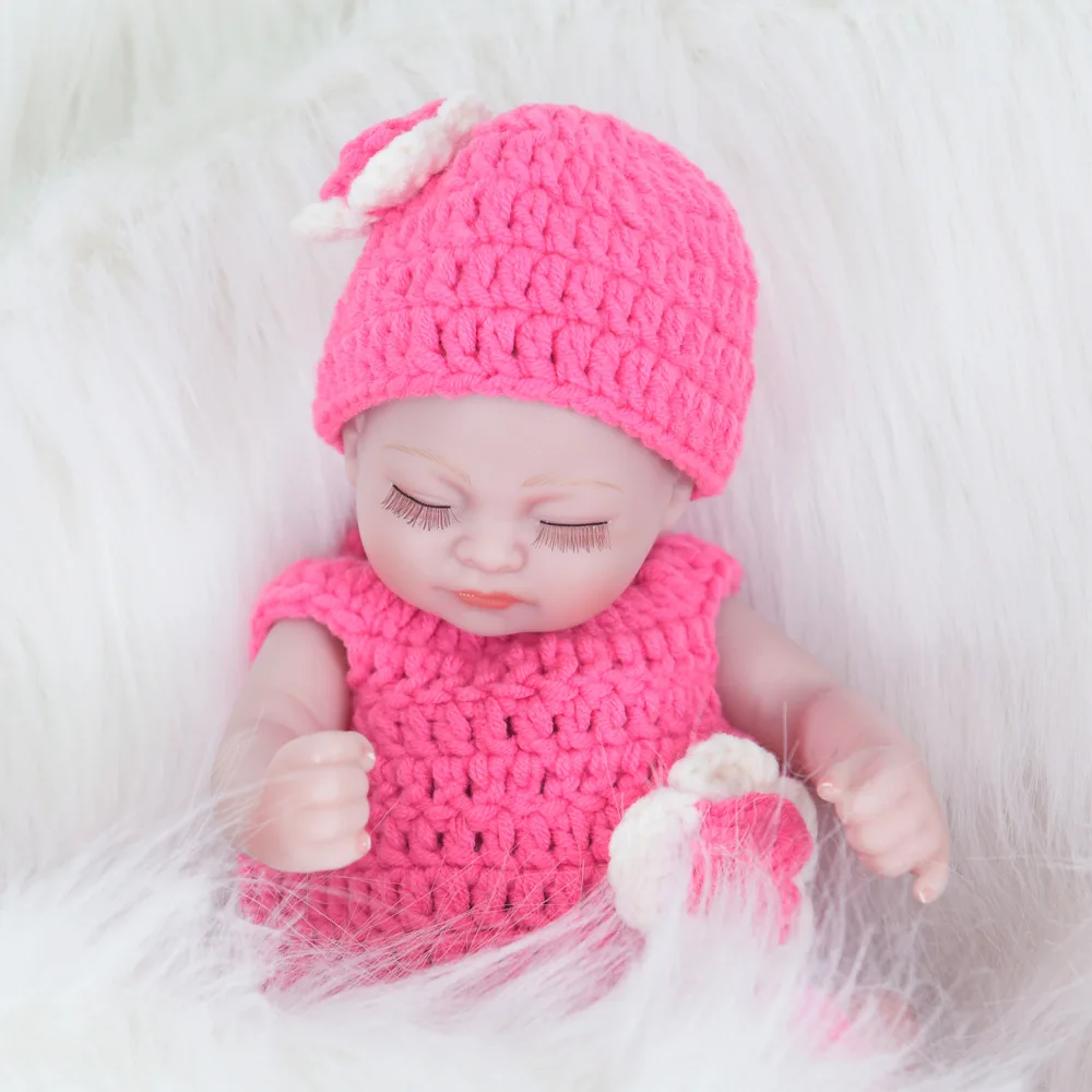 

28cm Silicone Baby Reborn Dolls Lifelike Newborn Girl Babies Toy Pink Princess Doll Birthday Gift Brinquedos Action Figure Toys
