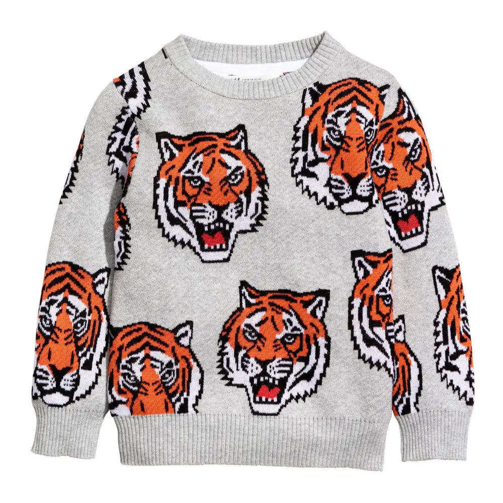

Littlemandy Tiger Baby Girls Boys Sweater shirt Kids Long Sleeve Tops Cotton 2018 Brand Winter Clothes Girls Clothing