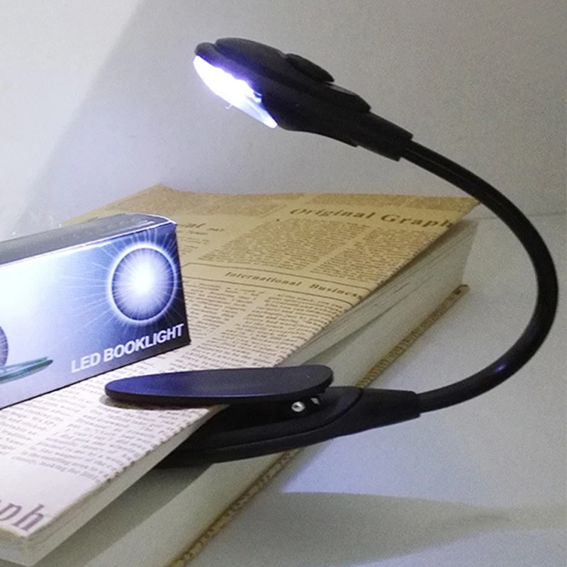 

1 Pc LED Book Reading Clip Light Lamp Learning Mini Table Lamp Night Light LED Book Flashlight