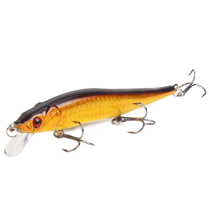 Fishing Lure Minnow Hard Bait 12cm/15g Plastic 3D Eyes Artificial Bionic Fishing Bait Hook Fish Bait Fishing Tackle jooyoo