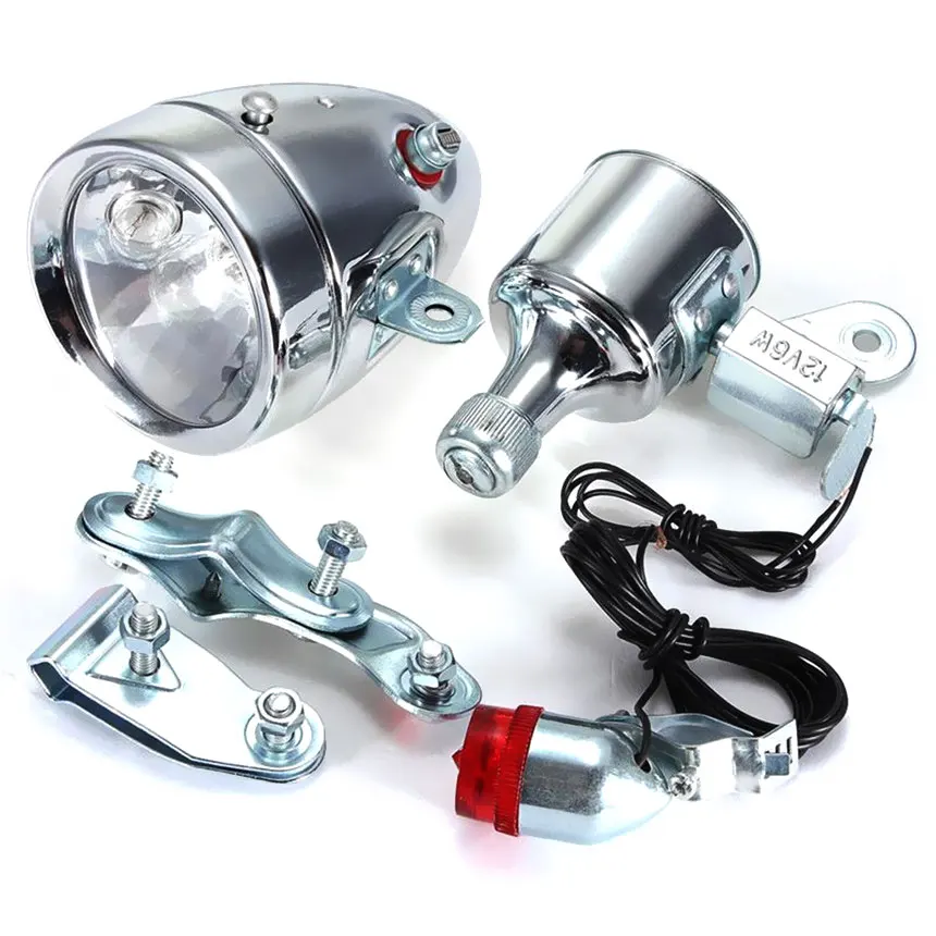 

2018 Mountain Cycling Motorized Taillight Headlight Kit Bicycle Friction Generator Dynamo Bike Head Tail Light LED Lamp MTB B25