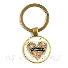 Porte-clé avec citation à la mode, je suis une maîtresse qui déchire, bijoux, Merci, maîtresse, Cabochon en verre, Super maîtresse, meilleur cadeau