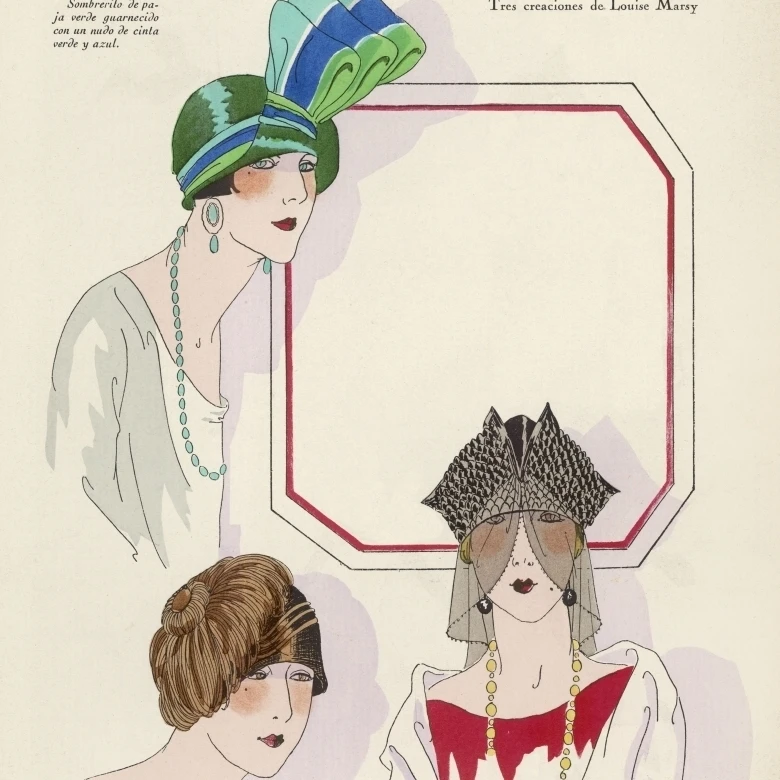 Three Hat Designs By Louise Marsy Poster Print By Mary Evans Picture Library (18 X 24)