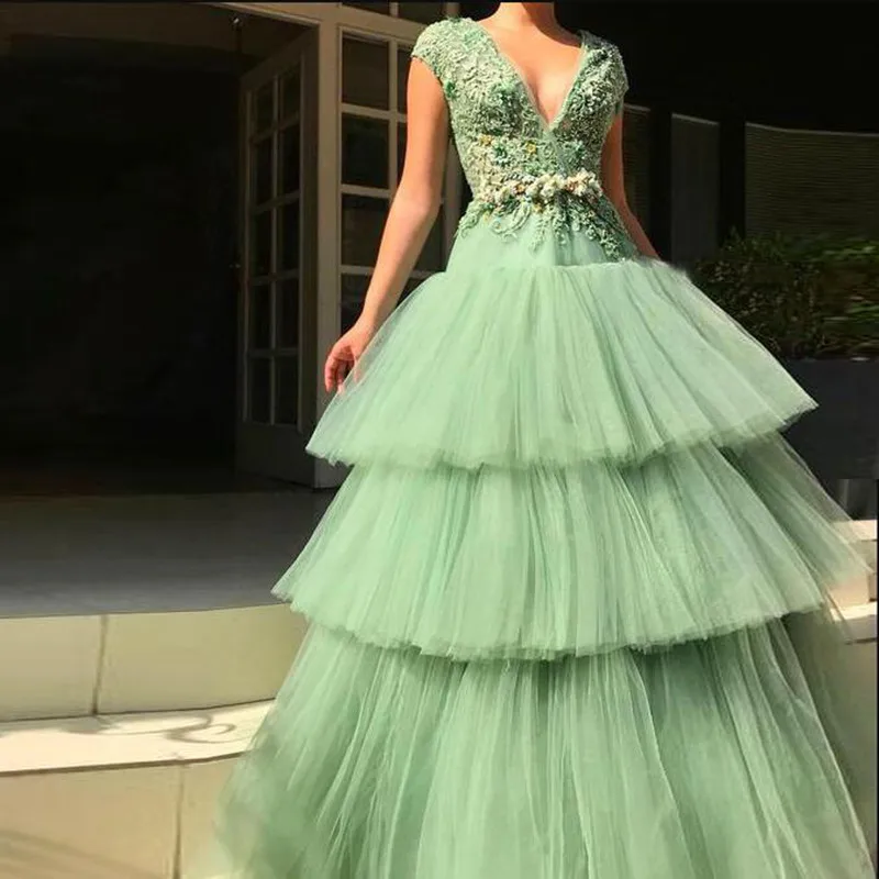 mint ball gown