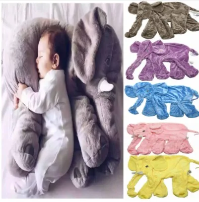 

Giant Elephant Skin Plush Toy No PP Cotton Plush Animal Soft Elephant Baby Sleeping Pillow Kids Toys 33/40/60cm spot wholesale