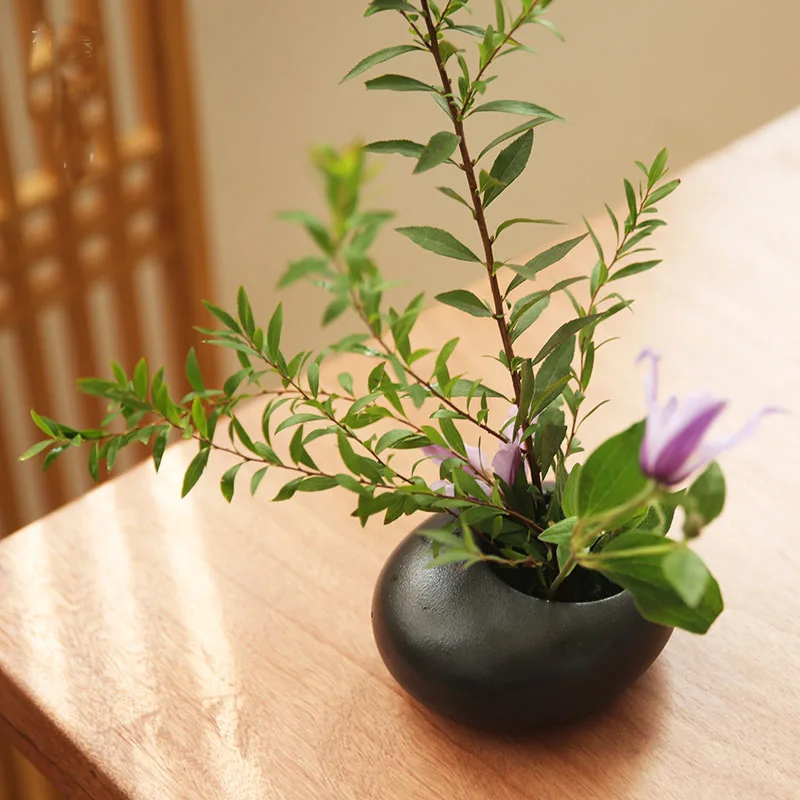 

Ceramic small water drop flower pot vase device Zen tea table desktop japanese ikebana flower arrangement ceramic tools