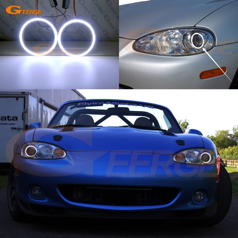 

For MAZDA MIATA MX-5 2001 2002 2003 2004 2005 Excellent Ultra bright illumination COB led angel eyes kit