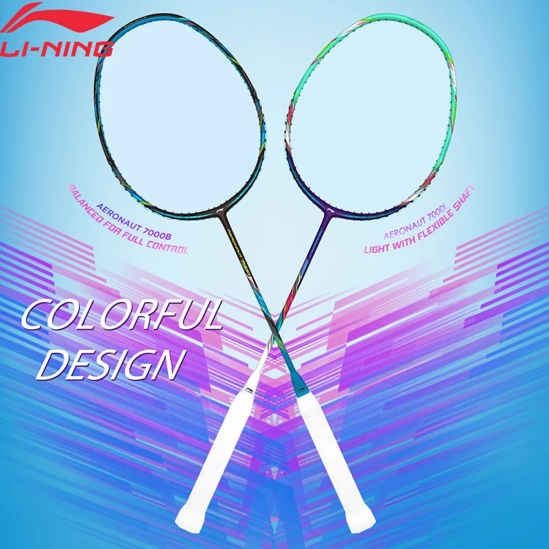 Li Ning AERONAUT 7000B/7000I ракетка для бадминтона Одиночная без шнура подкладка спортивное