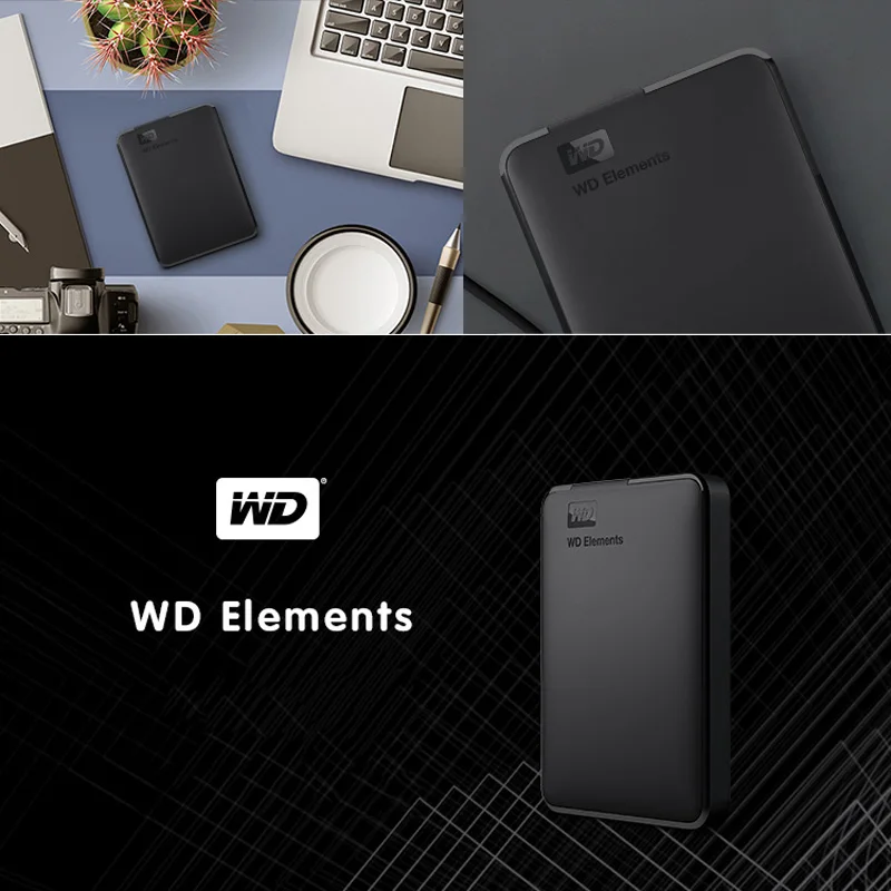 WD элементы портативный внешний жесткий диск HD 500G ТБ высокоемкий SATA USB 3 0