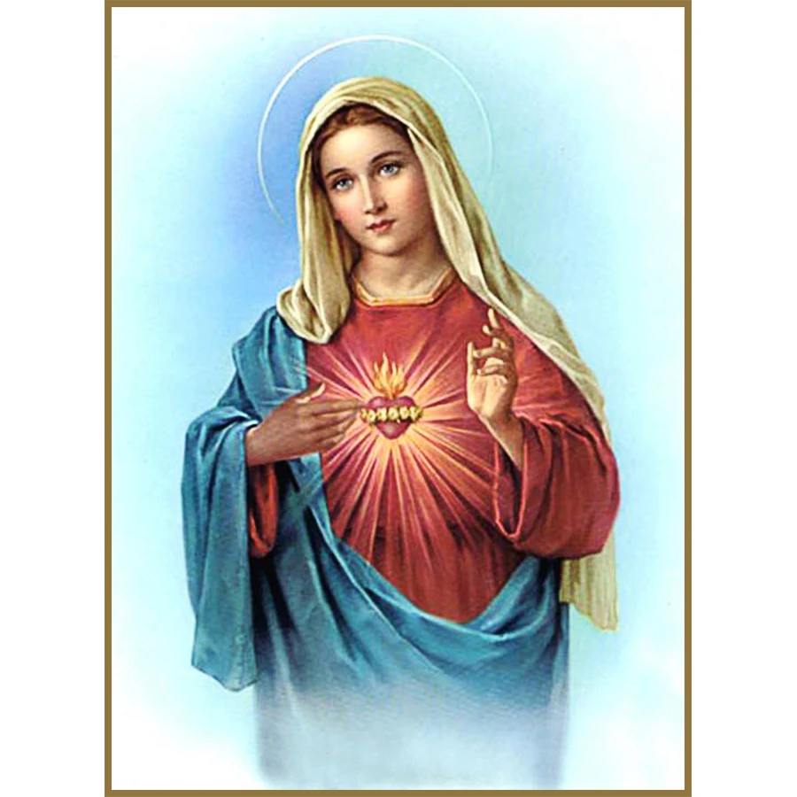 

Full Drill 5d Diamond Painting Mother of God Virgin Mary DIY Round Rhinestone Mosaic Embroidery Cross Stitch Home Wall Decor Art