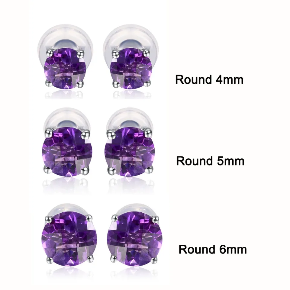 Elevate your style with LP Natural Amethyst Stud Earring