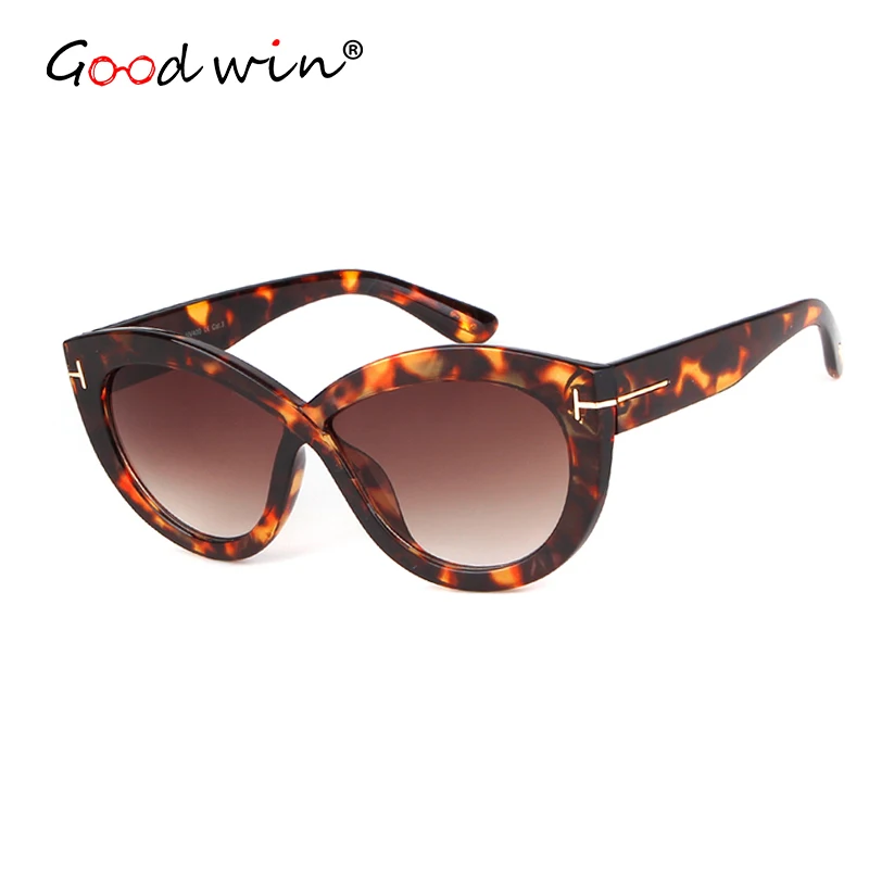

Good Win Luxury Brand Tom Style Women Cat Eye Sunglasses Leopard Sexy Frame Female Sun Glasses Cateye Shades For UV400 gafas