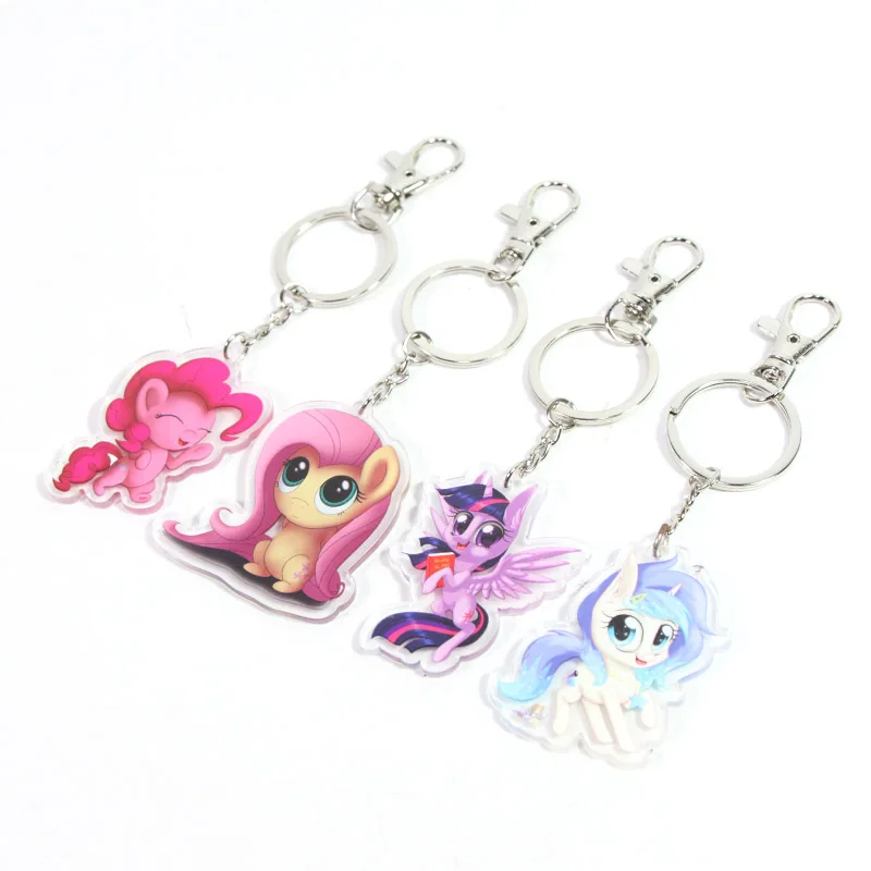 My Little Pony Rainbow Dash Rubber Toy Figure Keychain Key Ring Chain LICENSED 