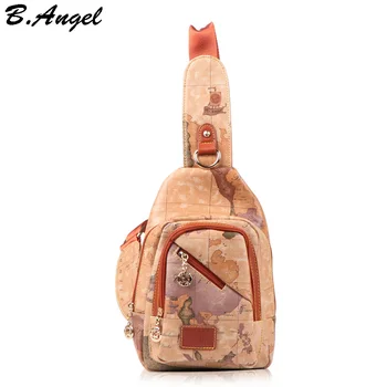 

New fashion high quality world map Chest Bag waist pack pocket women bag women messenger bags shoulder bags dollar price