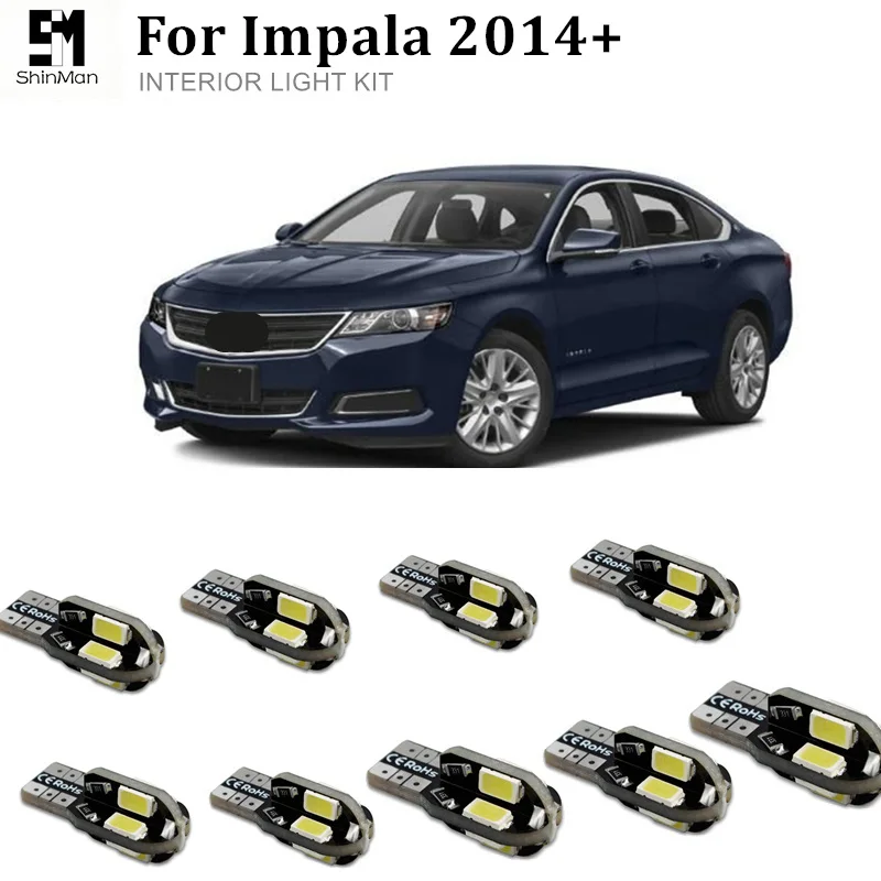 

8X Error Free Canbus Auto LED Car Light Interior Light LED Conversion Kit For Chevrolet impala 2014+ Accessories