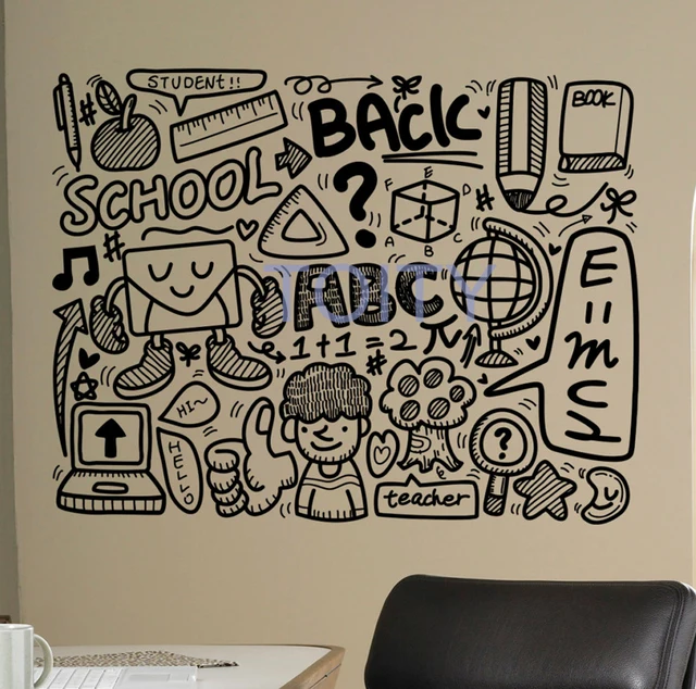 School Wall Decal Education Library Classroom Vinyl Sticker Home
