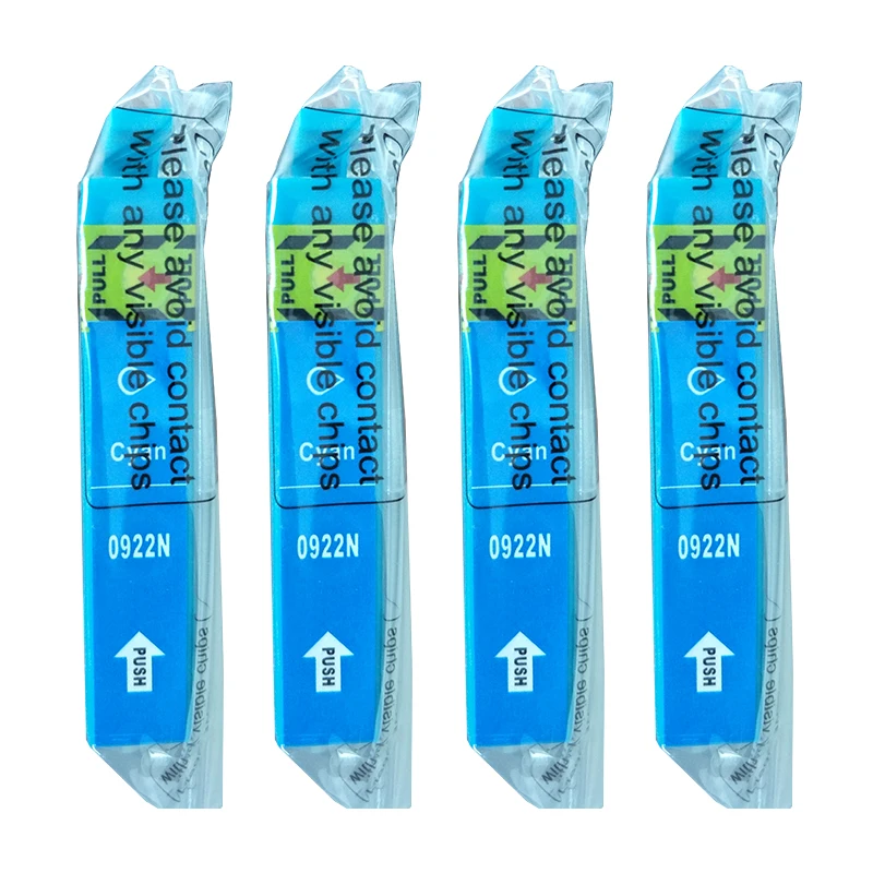 

4 Pieces T0922N Cyan C Blue full ink cartridge Replacement for EPSON Stylus T26 T27 TX106 TX117 TX119 TX109 C91 CX4300 Printer