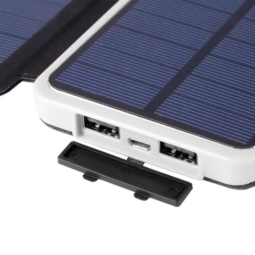 Солнечное зарядное устройство 30000 мАч водонепроницаемый внешний аккумулятор зарядное устройство двойной складной портативный источник питания с кемпингом свет для мобильного телефона
