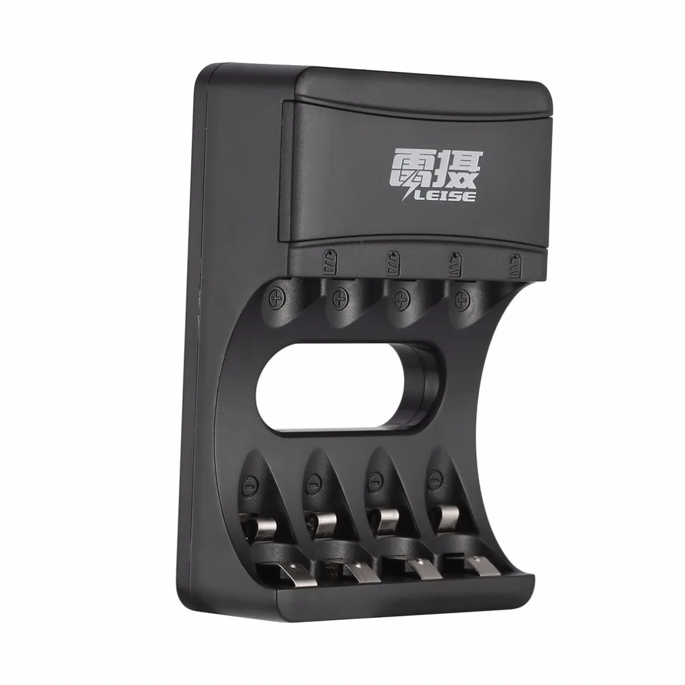 

LEISE 4 Slots Smart USB Rechargeable Battery Charger intelligent Battery Charger with LED Indicator for AA & AAA Ni-MH Batteries