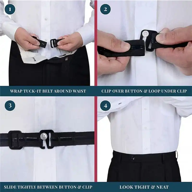 easy shirt stay adjustable belt