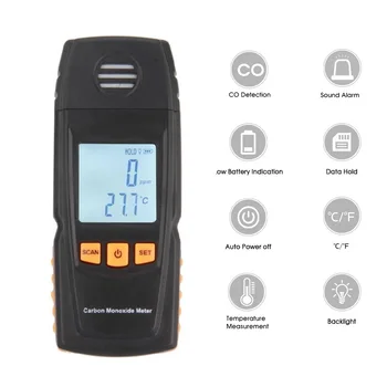 

Smart Handheld Meter CO Gas Tester Mulitifunction LCD Digital Carbon Monoxide Detector Alert sensor Meter Buzzer alarm Wholesale