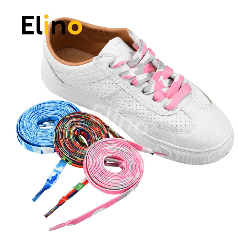 "Елино" 1 пара цветные шнурки для обуви Цветной шнурки для повседневная обувь кроссовки спортивная парусиновая обувь 10 мм шириной 80 см/100