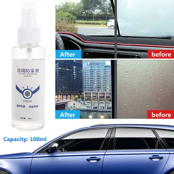 

Vehemo 100ml Auto Anti-Fogging Agent Car Anti-Fog Automobile Anti-Fog Coating Windshield Side Windows Bottled Automotive Glass