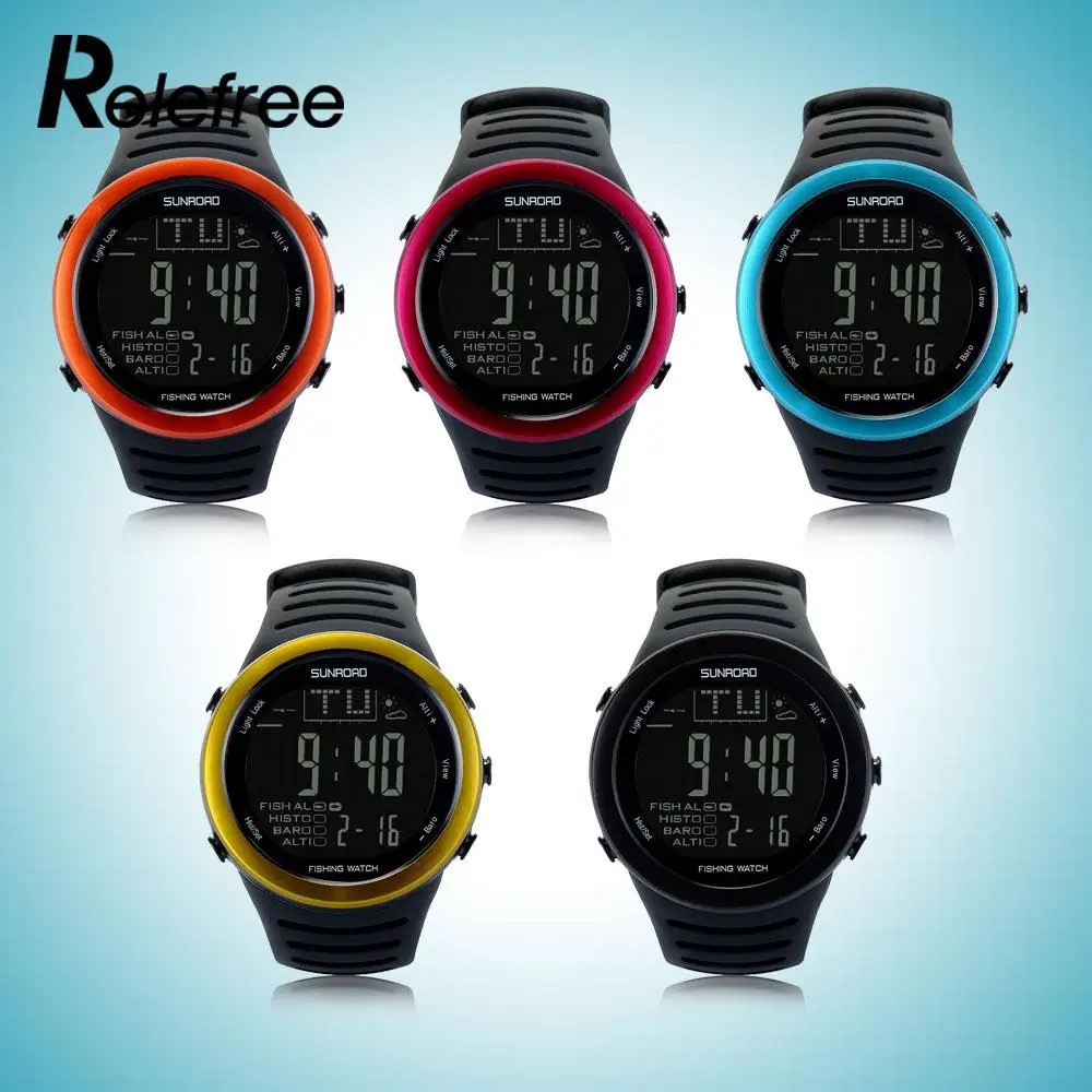 

Fishing Watch Barometer Multi Function Digital Outdoor Tool Watches Thermometer Alarm
