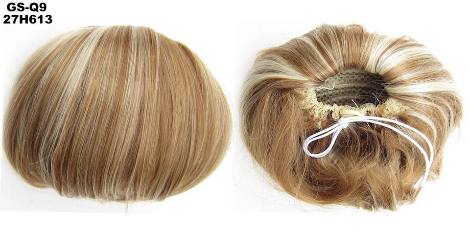 TOPREETY термостойкие синтетические волосы, для увеличения объема, 80gr кудрявый шиньон шнурок резинкой прически пончик Q9