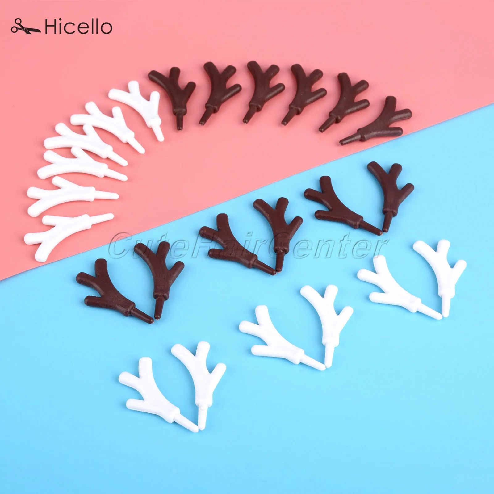 20PCS Plastic Branch Antlers Dear Horns 45*25MM White coffee DIY Hair Band Christmas Snowman Holiday Festival Party Decoration christmas decorations