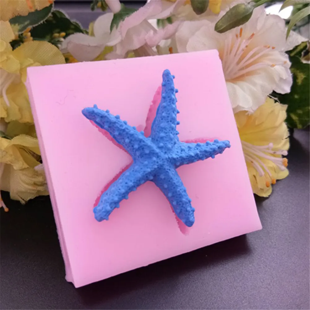 2018 New Design Starfish Soap Mould Chocolate Cake Decorating Tools DIY Sea Star Fondant Silicone Mold Baking Tools For Cakes