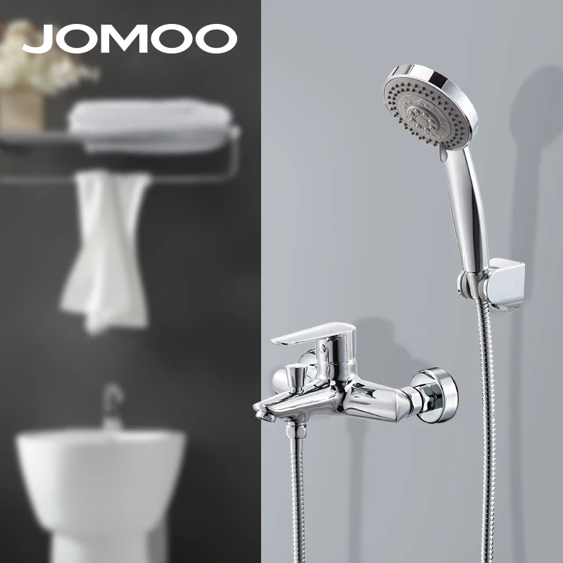 JOMOO Bathroom Faucet Brass Body Chrome Surface Shower Faucet With Hand