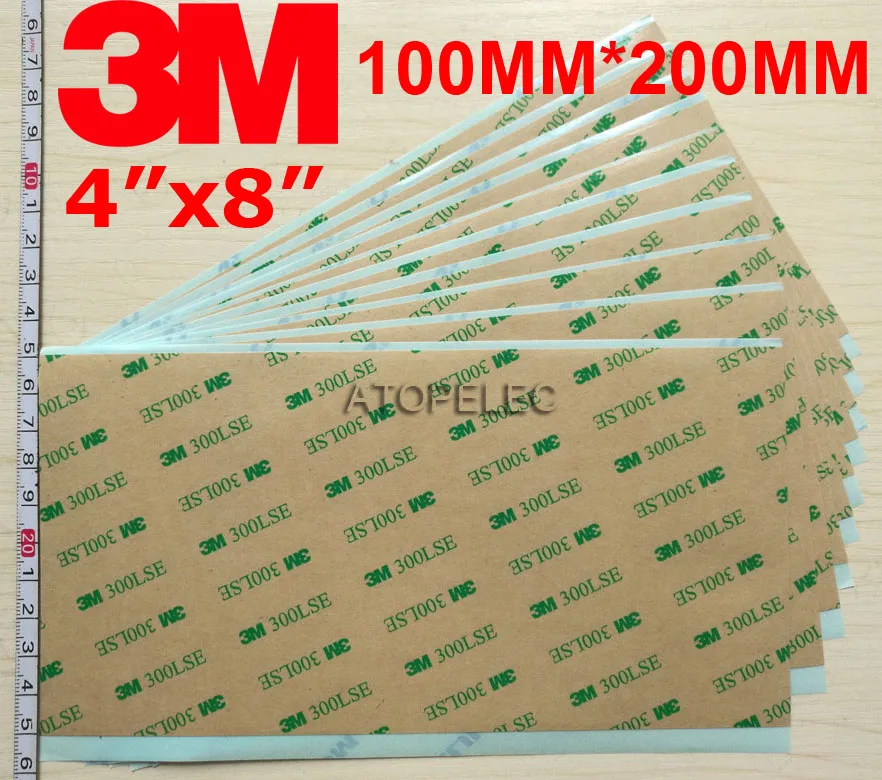 

5pcs 4"x8" 100MM*200MM 3M 300LSE Double Sided SUPER STICKY HEAVY DUTY ADHESIVE SHEET - Cell Phone Repair