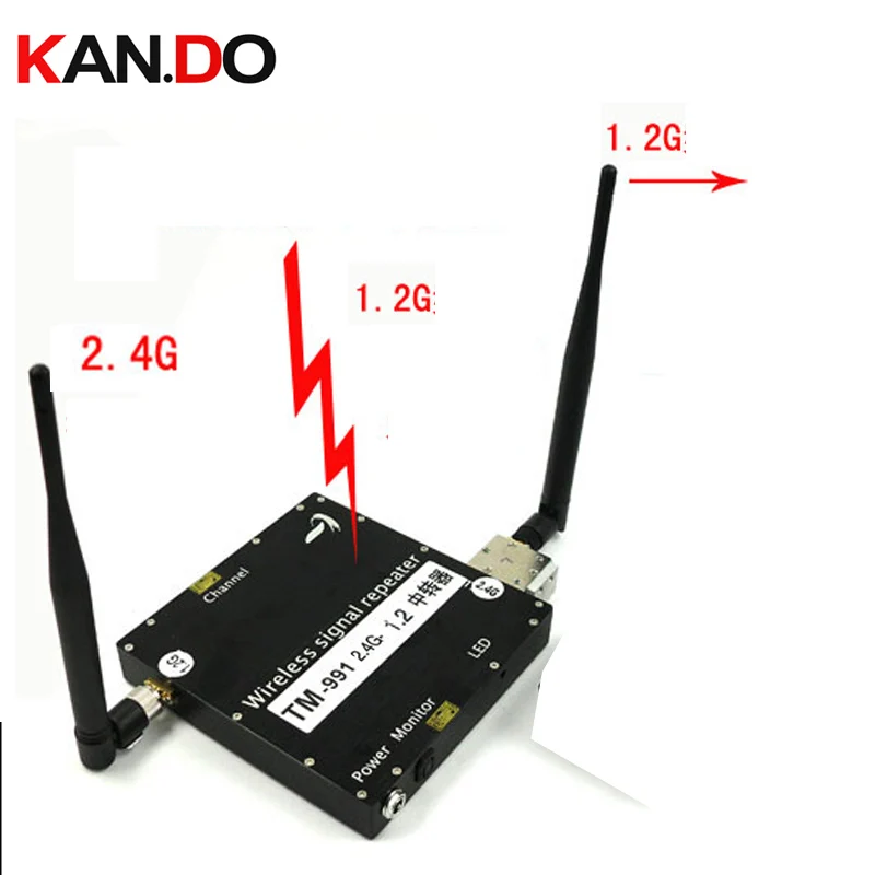 

Made in Taiwan 2.4G to 1.2G FPV extender for changing 2.4G signal to 1.2G ,1.2G wireless video & audio drone transmitter