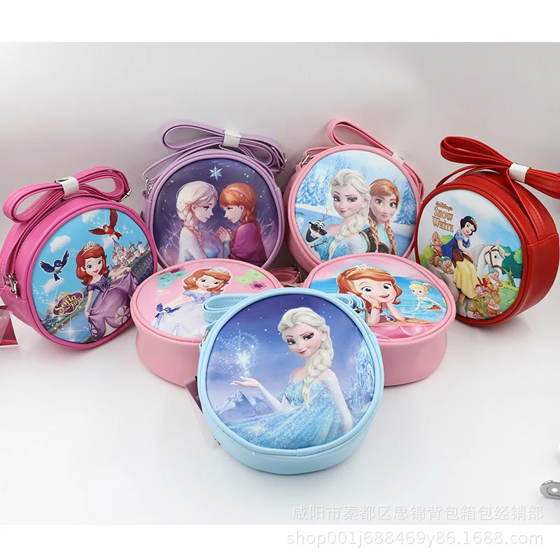 Новинка Детские Сумки Disney мультяшная круглая сумка через плечо для маленькой