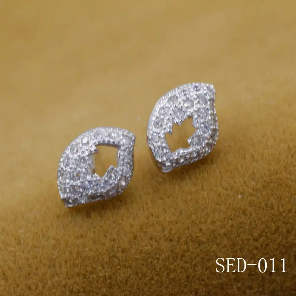 Новый Бесплатная доставка изделия действительно 925 серебро клевера серьги круглые набор циркон цветок и листья серебряные серьги