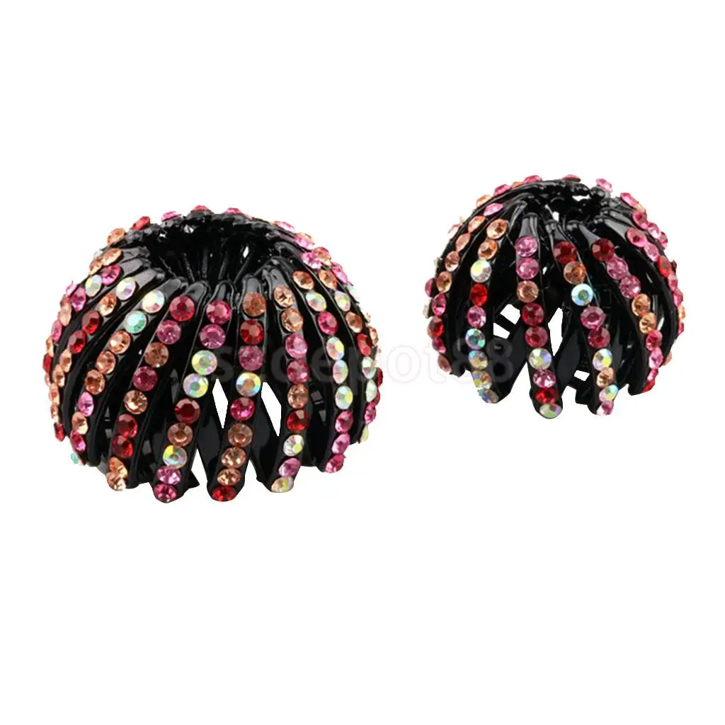 2Pieces Nest Ponytail Hair Claw Bun Maker Bun Holder Hair Clips Hair