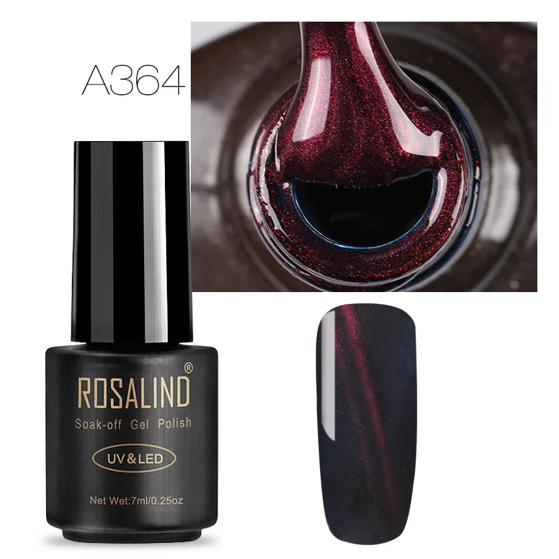 ROSALIND 7 мл кошачий глаз серия Гель-лак для ногтей Prime Nail Art Desgin Soak Off гибридный Белый Гель-лак для ногтей Набор для маникюра - Цвет: A364