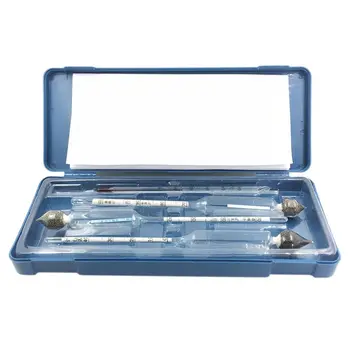 

New 1 set 0-100% Alcoholometers Professional Breathalyzer alcohol tester Concentration Meter for Wine Alcohol with Thermometer