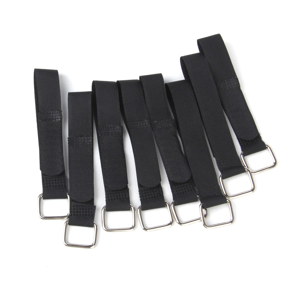 Nylon Straps Cable Tie Wire Rope Hook and Loop Organiser 10pcs Black
