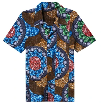 

Men's Vintage Floral Pattern Blouse Short Sleeve Turn Down Collar Dashiki Shirts Male Casual Summer Tops Blusas