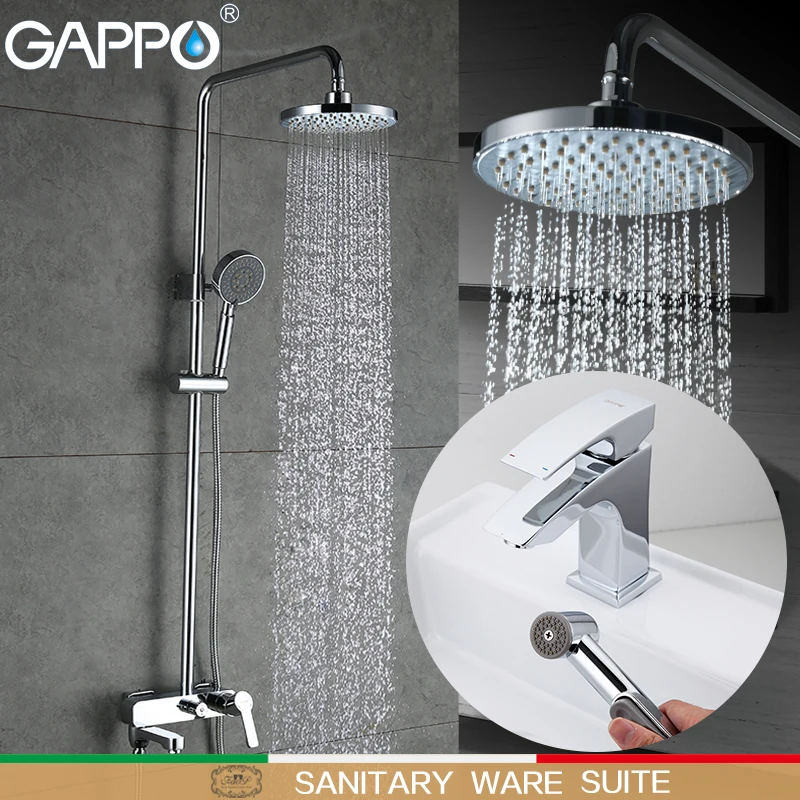 GAPPO Shower Faucets shower tap faucet bathroom mixer basin faucet water sink tap rainfall shower set Sanitary Ware Suite GAPPO Shower Faucets shower tap faucet bathroom mixer basin faucet water sink tap rainfall shower set Sanitary Ware Suite