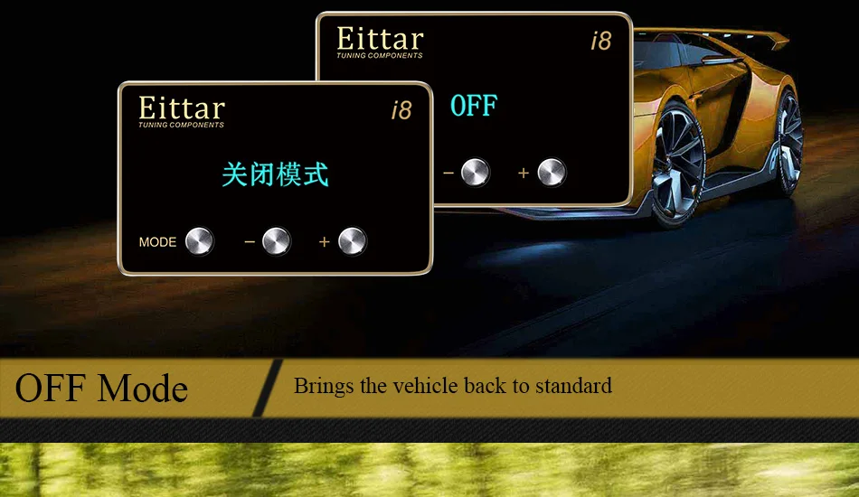 Eittar i8 Chinese and English LCD screen display electronic throttle controller for TOYOTA HIACE TOYOTA REGIUSACE 2004.8