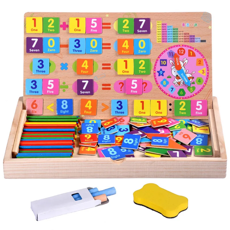Creative Wooden Children Math Early Education Puzzle ...