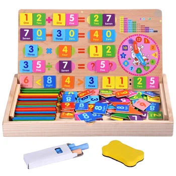 

Creative Wooden Children Math Early Education Puzzle Wooden Kids Magnetic Multi-function Digital Arithmetic Learning Puzzle Box