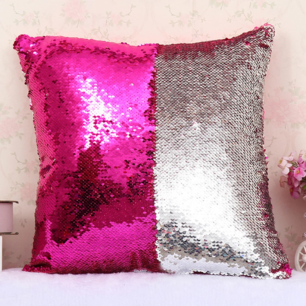cushions Cover Magical Shining Case Patchwork Contrast Color Decorative