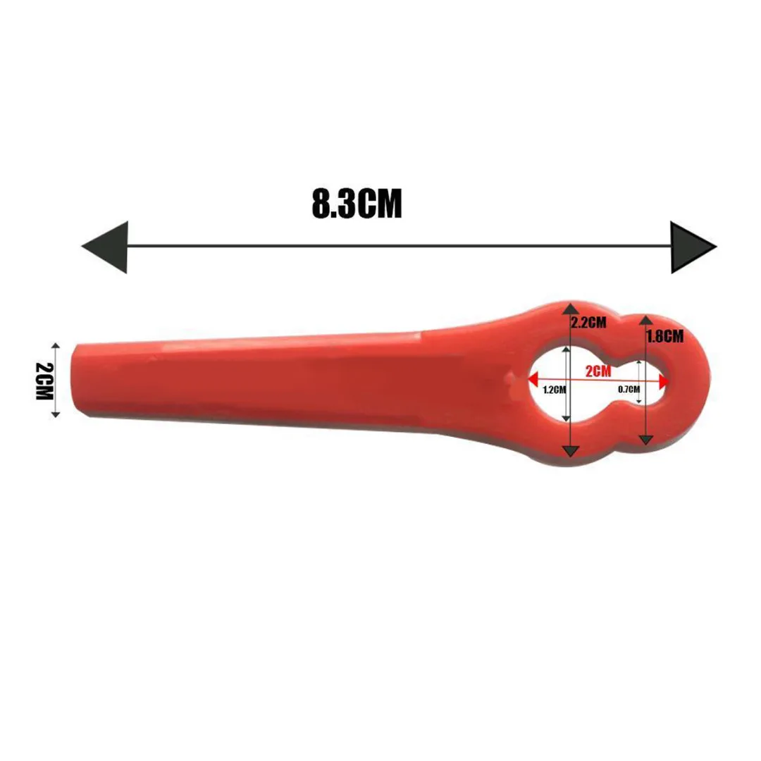 200 шт. пластмассовые сменные лезвия для триммера для травы, подходят для пластиковых лезвий для триммера для травы, запасные части для газонокосилки, для беспроводного триммера для травы