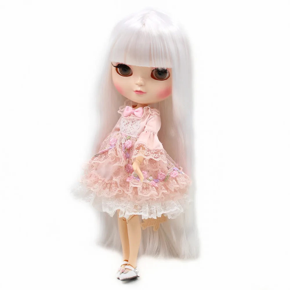 Кукла blyth icy licca body joint body, новинка, чистый белый, мягкий, длинные прямые волосы, 1/6, 30 см, Подарочная игрушка