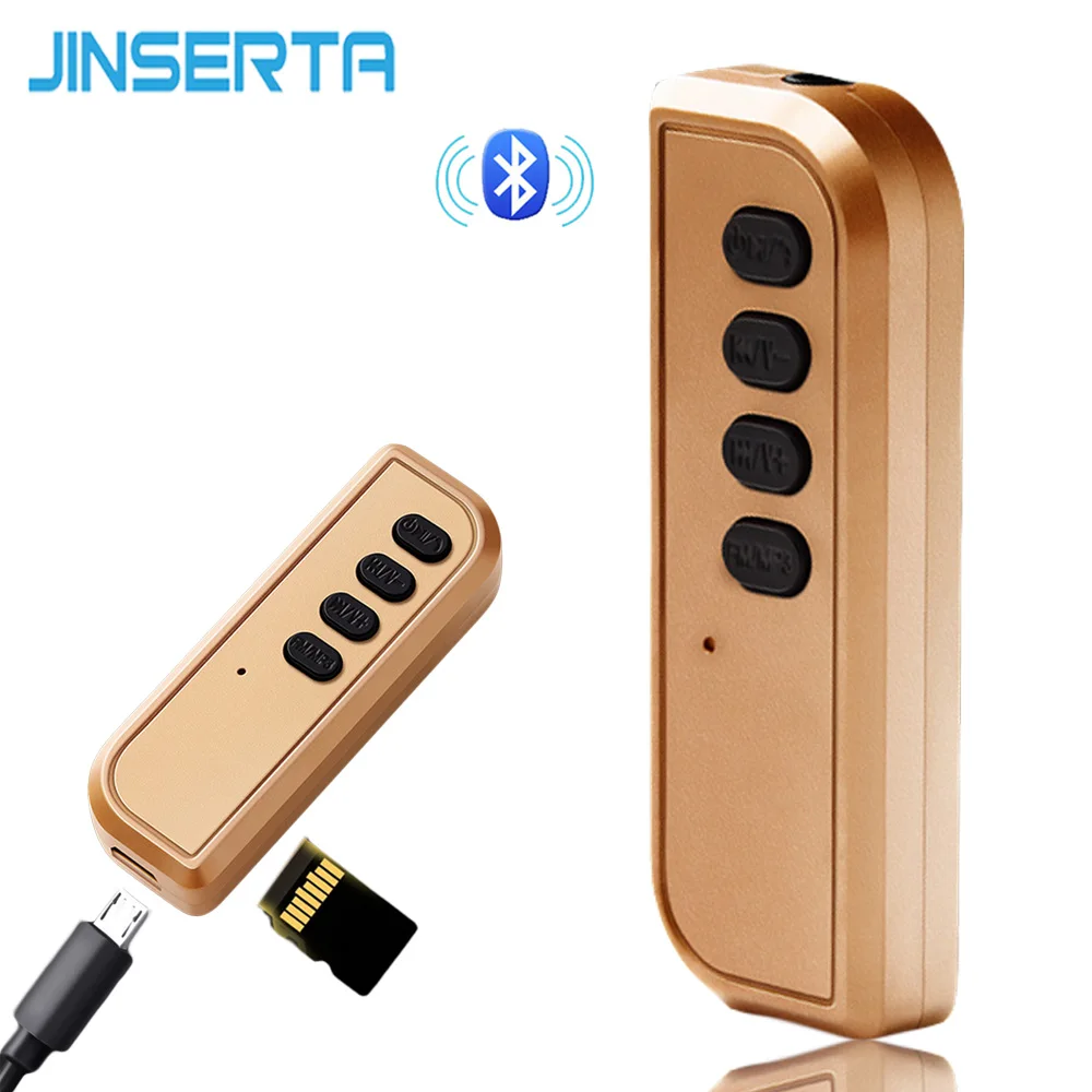 JINSERTA Bluetooth 4,2 приемник 3,5 мм Aux Bluetooth аудио приемник беспроводной адаптер Поддержка TF для динамиков наушников Hands-free