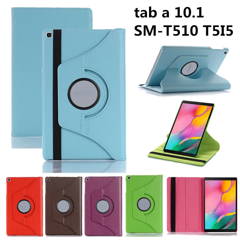 

360 Rotating Case For Samsung galaxy tab a 2019 10.1 T510 T515 PU Leather Tablet cover for samsung Tab A 10.1'' 2019 Stand Case